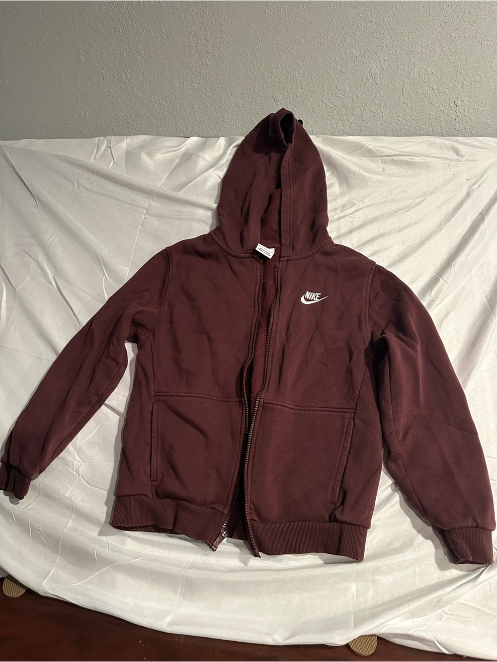Nike Kids Burgundy Full-Zip Hoodie Jacket